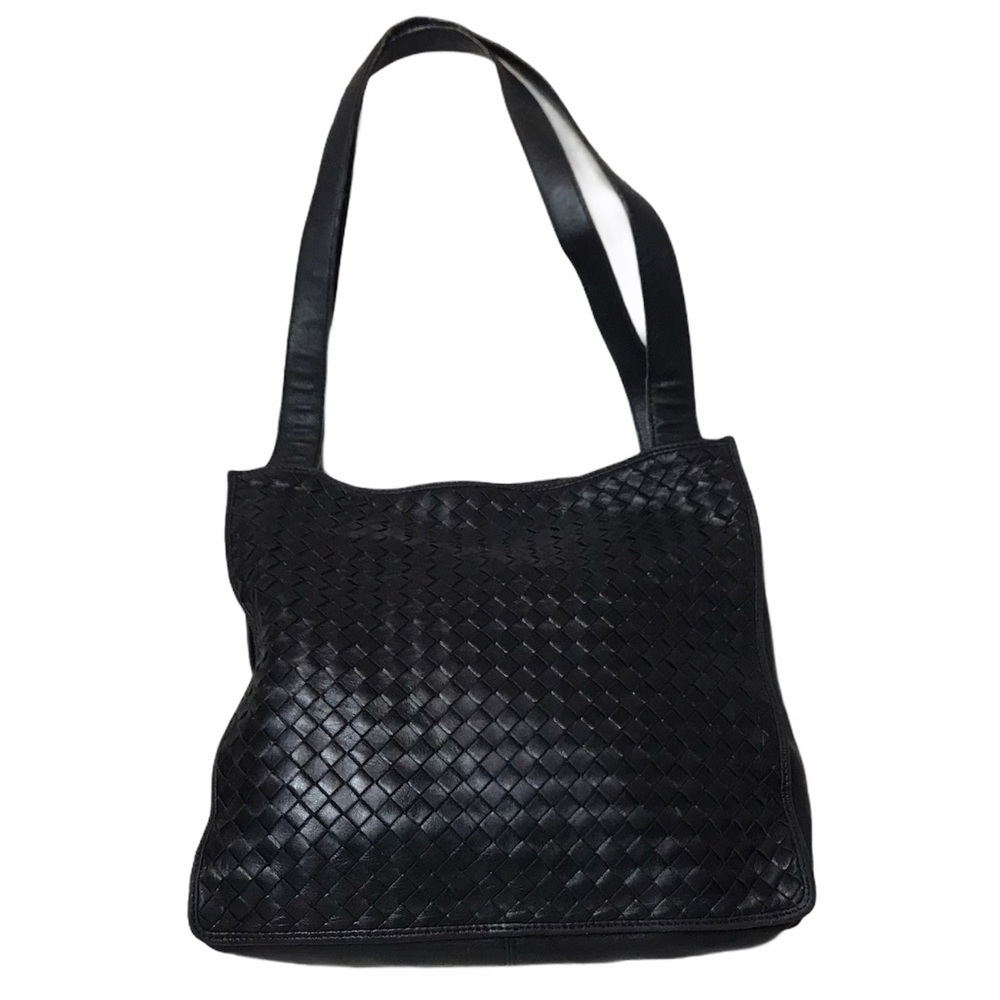 BOTTEGA VENETA Black Shoulder Bag Intrecciato